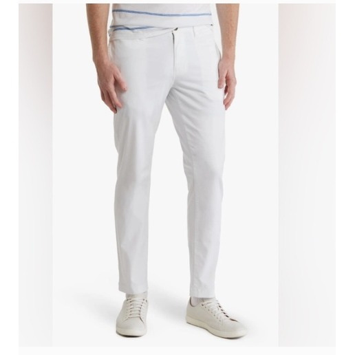 14th & Union Mens Slim Fit White Chino Pants Stretch Cotton 30w X 30l Rn58665